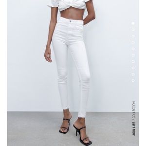 Zara White Super Elastic Jeggings